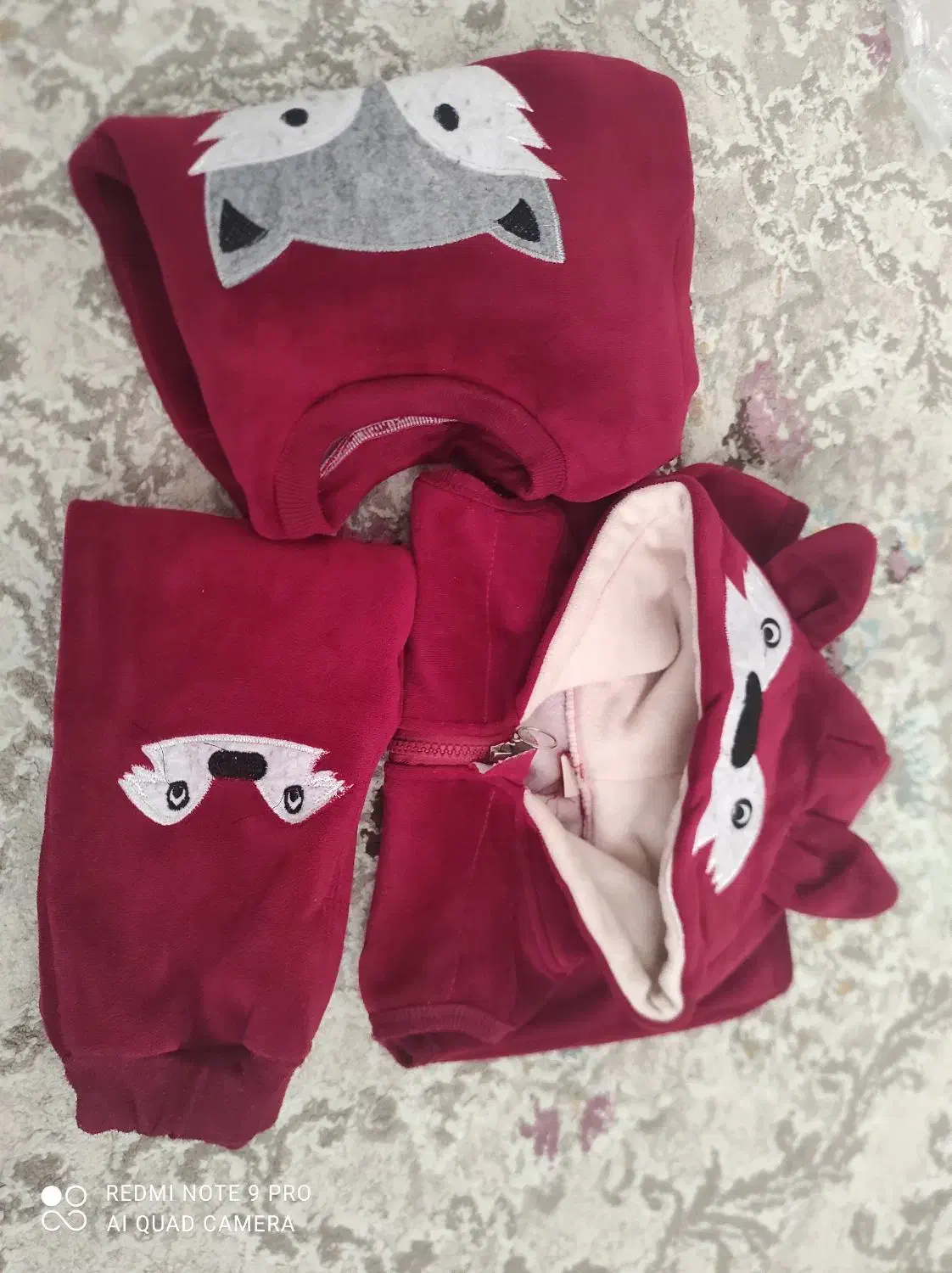 سه تیکه مخمل مناسب ۸ماه تا ۳ سال|کفش و لباس بچه|الوند, |دیوار