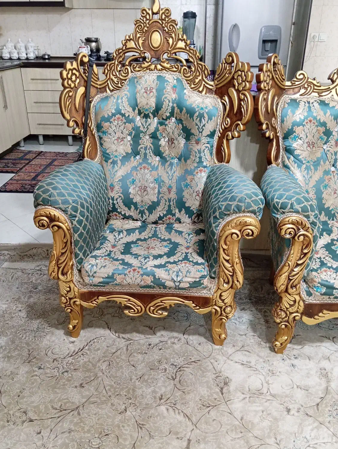 مبل کارکرده طرح سلطنتی|مبلمان خانگی و میز عسلی|تهران, کیانشهر|دیوار