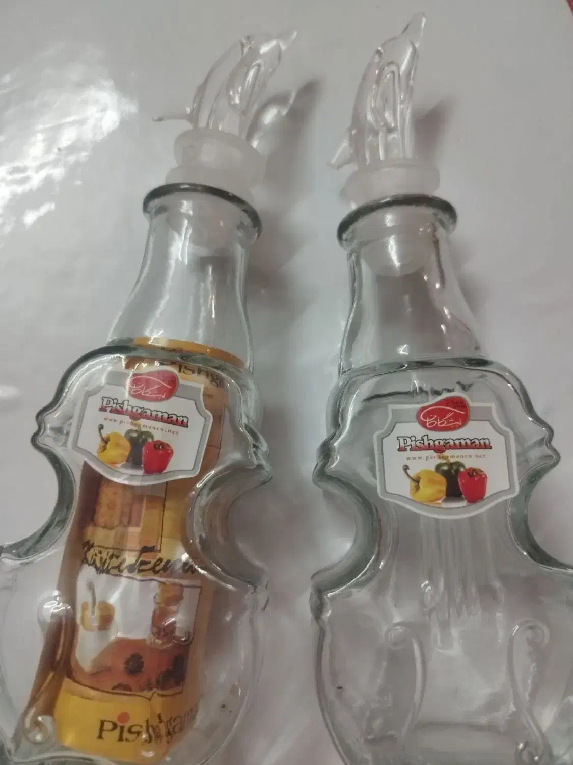 بطری شیشه ای  مخصوص روغن و سرکه دوعددی|ظروف سرو و پذیرایی|مشگین شهر, |دیوار