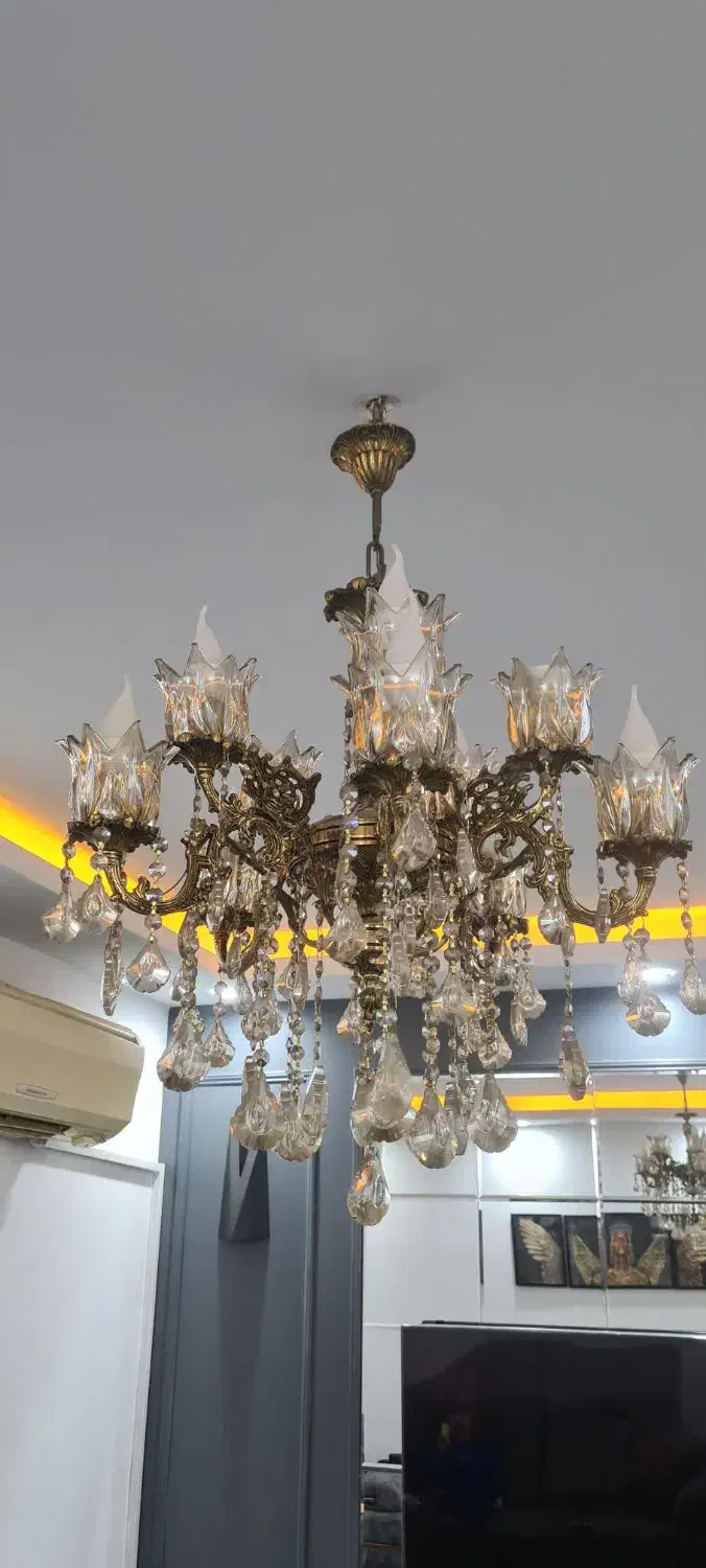 لوستر برنزی|لوستر و چراغ آویز|کرج, گلشهر|دیوار