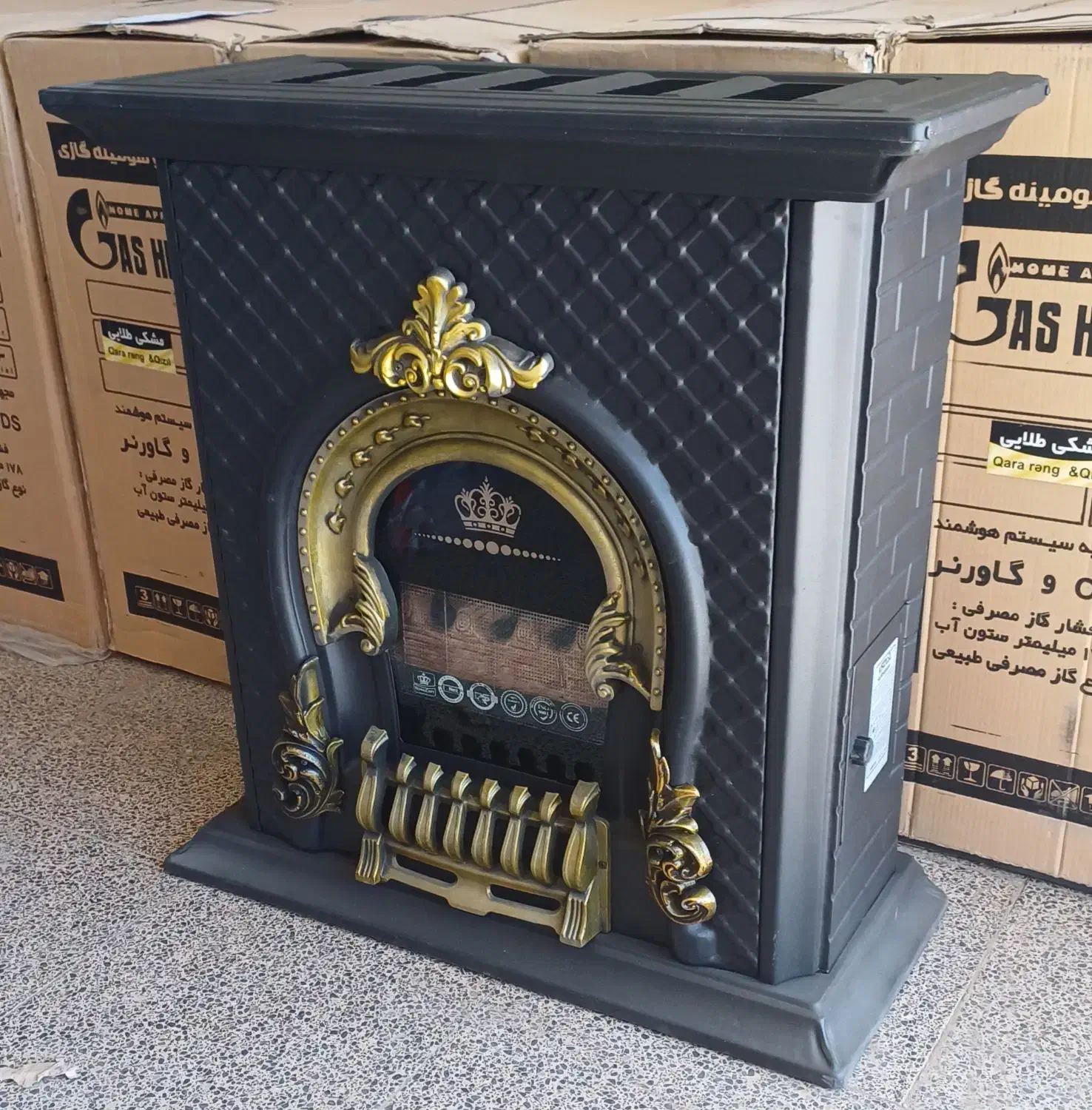 بخاری گازی شومینه|بخاری، هیتر، شومینه|بیرجند, |دیوار