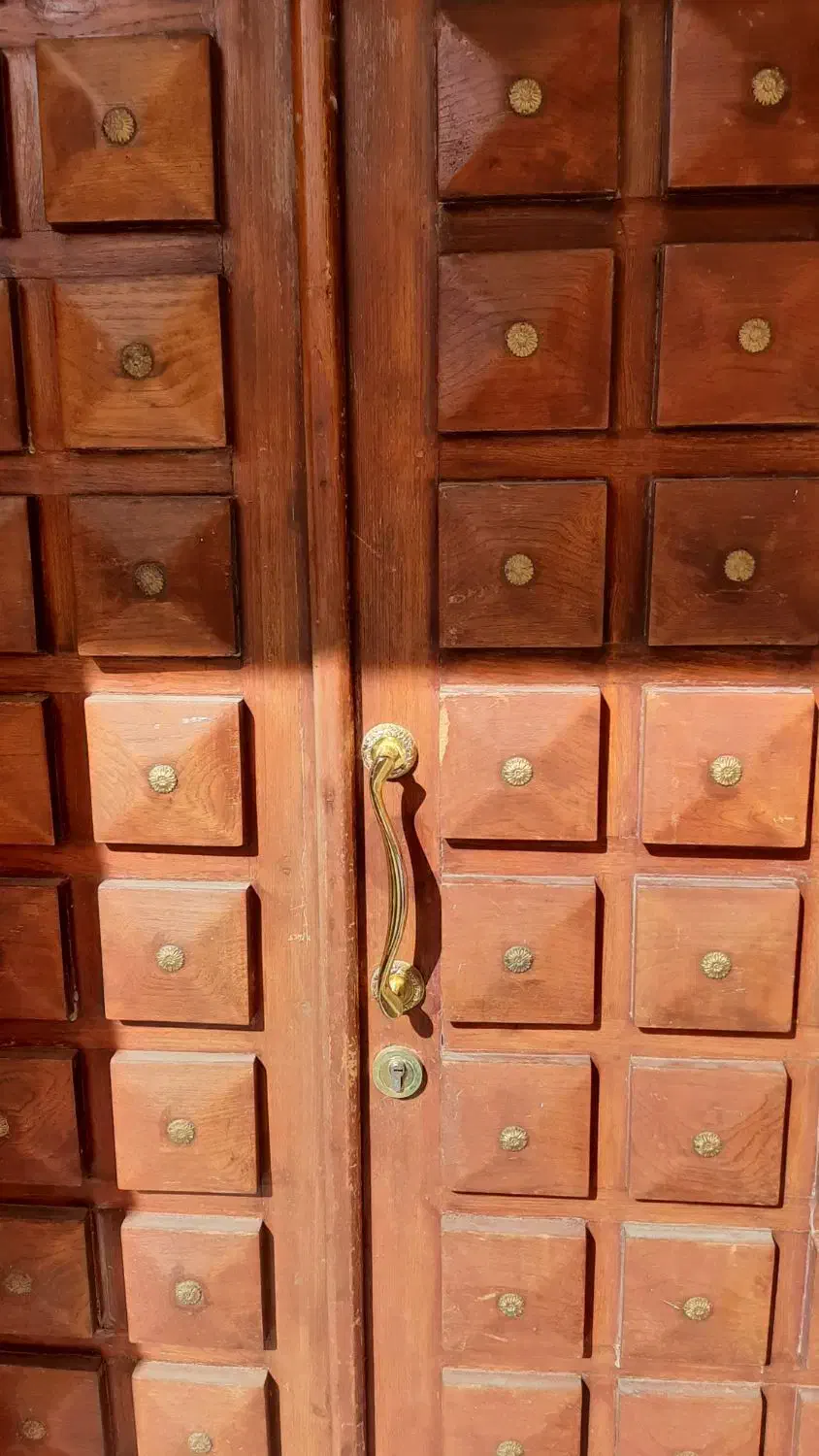 فروش درب امنیتی ضد سرقت تمام چوب ساج طرح سنتی|مصالح و تجهیزات ساختمان|شهرکرد, |دیوار