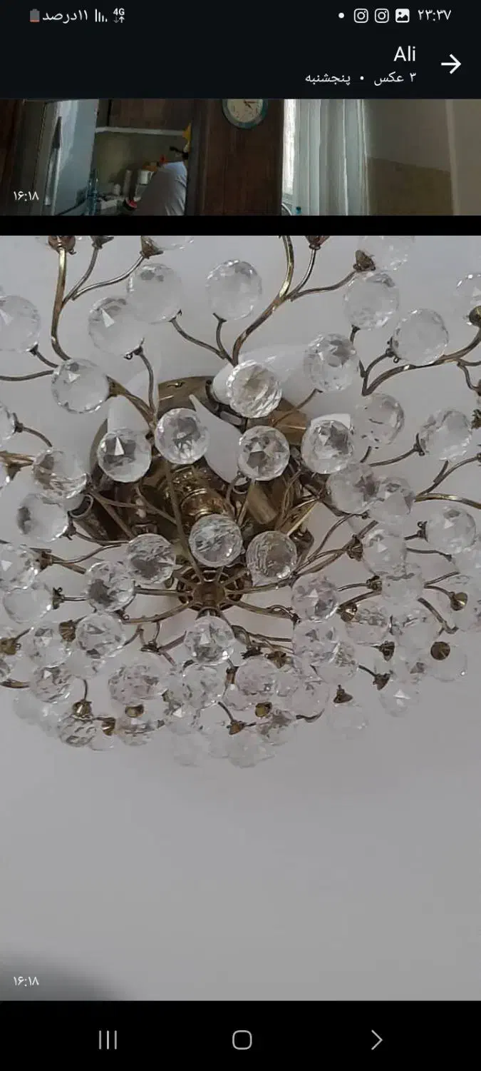لوستر سقفی کریستال|لوستر و چراغ آویز|لاهیجان, یوسف آباد|دیوار