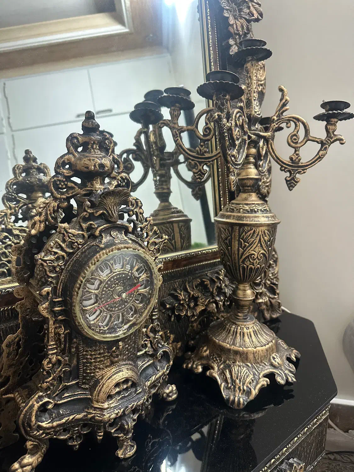 آینه شمعدان|آینه|تهران, دولاب|دیوار