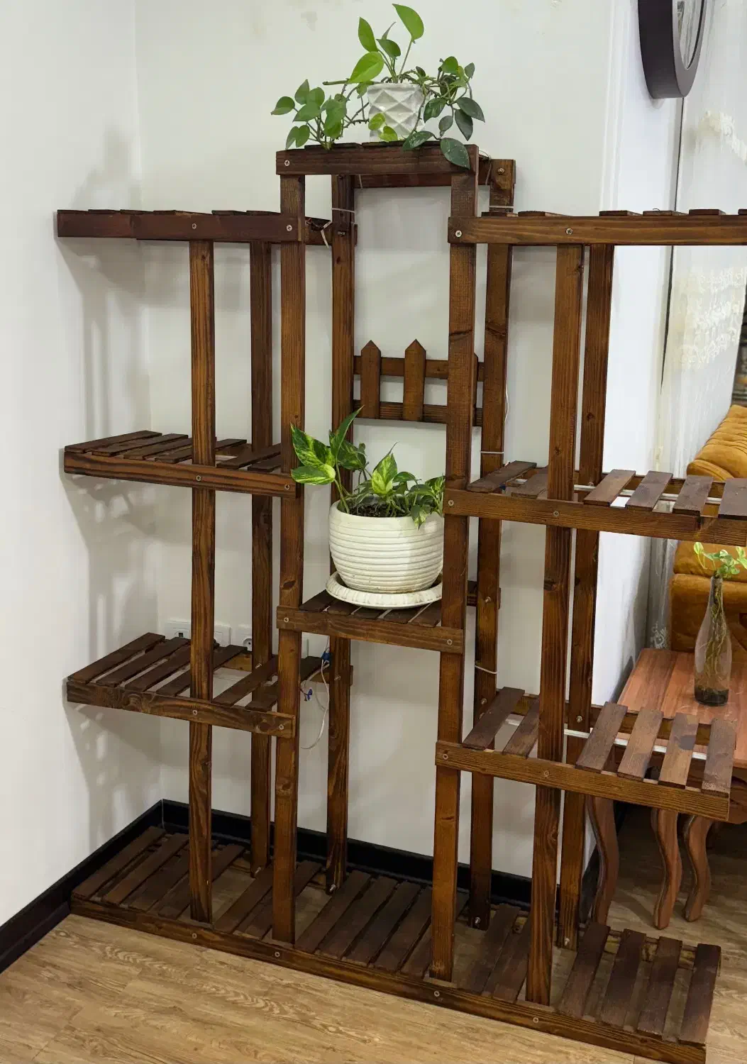 استند گل چوبی|کتابخانه، شلف، قفسههای دیواری|فرح آباد, |دیوار