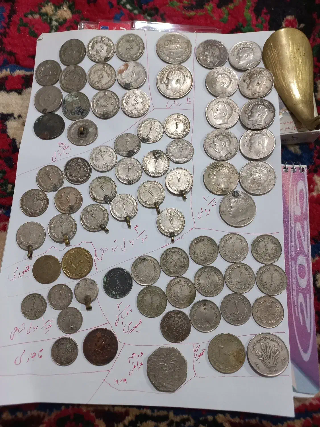 سکه قاجاری و شاهی و جمهوری|کلکسیون اشیاء عتیقه|ورزقان, |دیوار