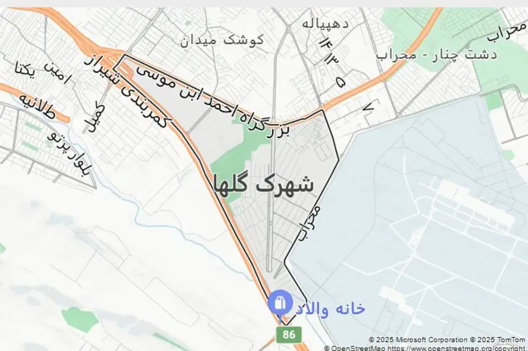 زمین مسکونی 240 متری واقع در شهرک گلها|فروش زمین و ملک کلنگی|شیراز, شهرک گلها|دیوار