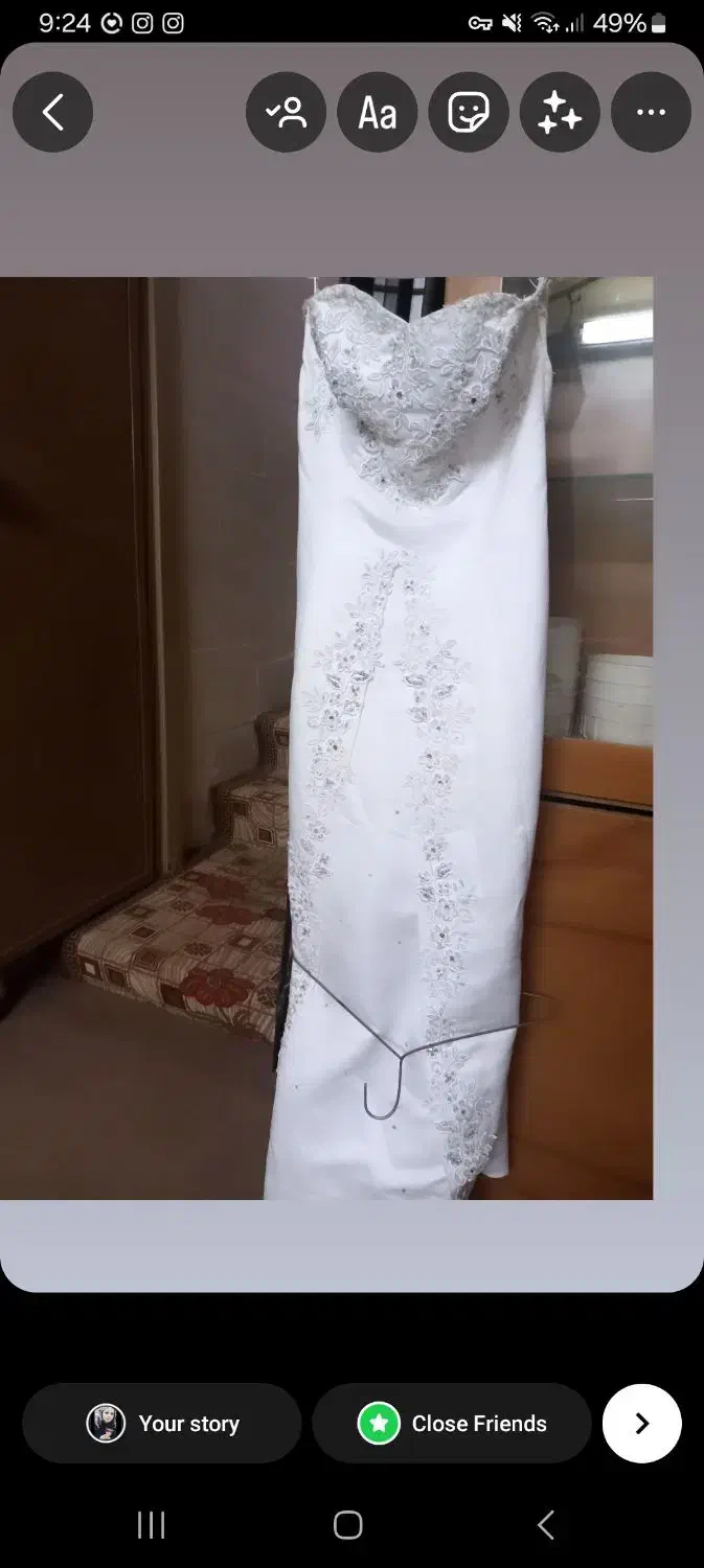 لباس عروس در حد نو بدن نما|لباس|فولادشهر, فولادشهر|دیوار