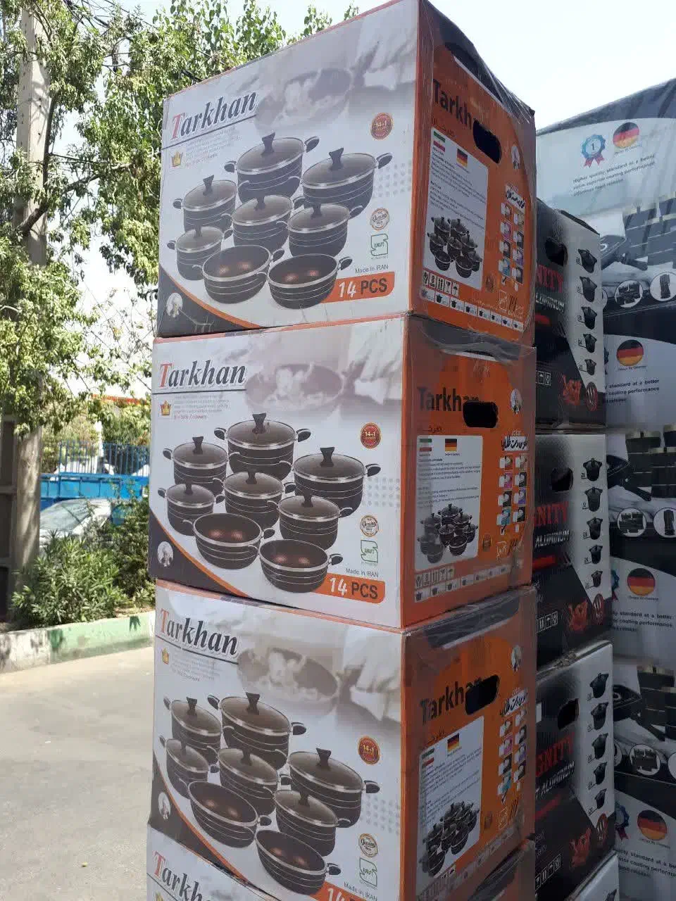 سرویس قابلمه تفلون گرانیت زنبوری۱۴ پارچه و ۷ پارچه|ظروف پخت‌وپز|اصفهان, سرچشمه|دیوار