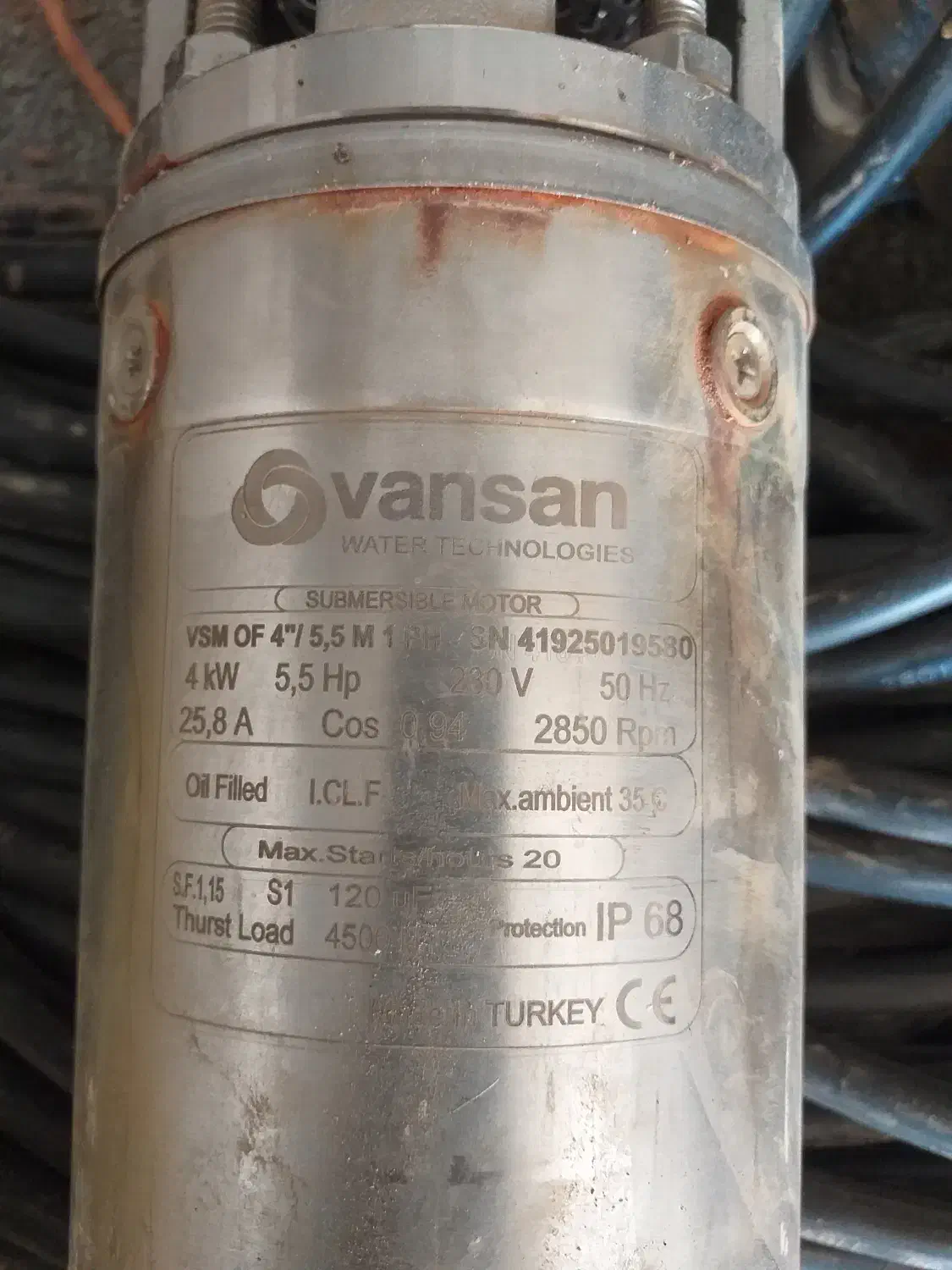 شناور تک فاز ۴ کیلوات ونسان ترکیه|ابزارآلات|دهگلان, |دیوار