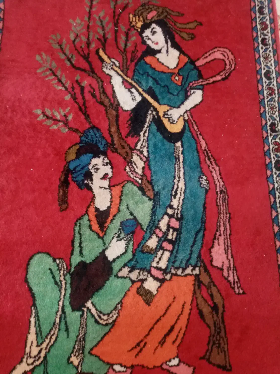 دوفرش دستباف لیلی مجنون وساده|فرش|شیراز, دروازه اصفهان|دیوار