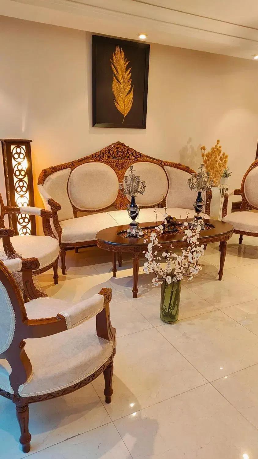 مبلمان و ناهارخوری سلطنتی پر منبت|مبلمان خانگی و میز عسلی|تهران, زعفرانیه|دیوار