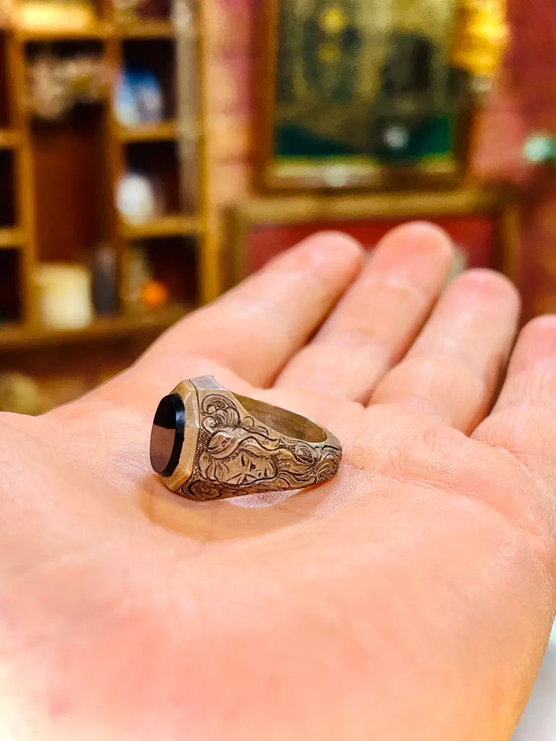 انگشتر دست ساز عقیق سیاه|جواهرات|تهران, ستارخان|دیوار