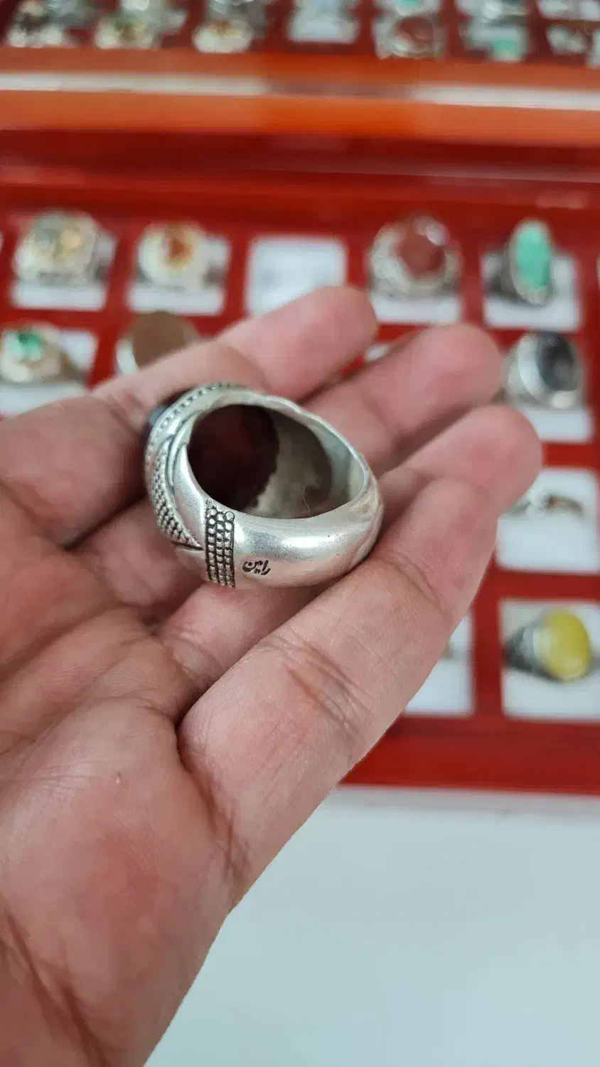 عقیق ۳۰ گرمی نقره|جواهرات|یزد, |دیوار