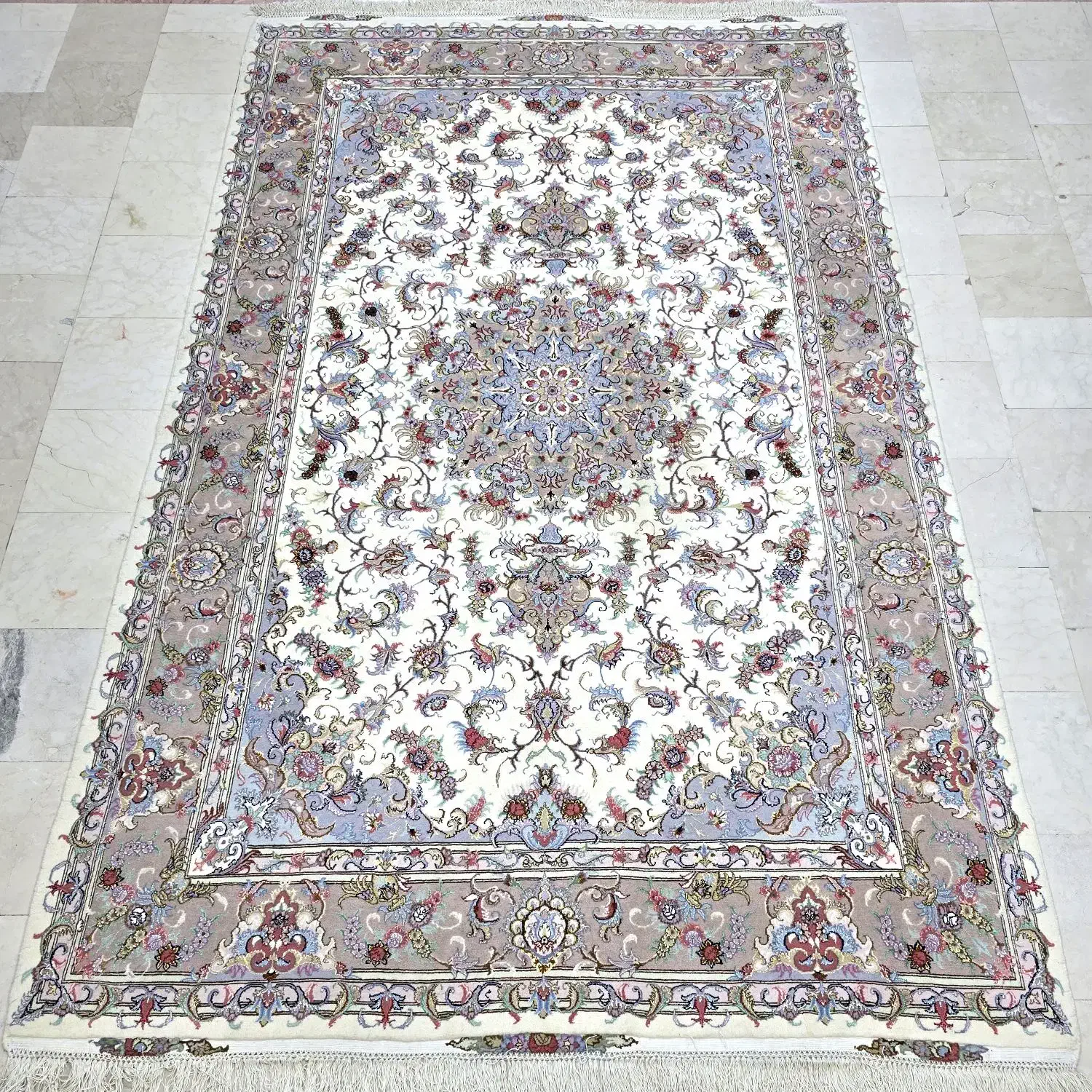 فرش جفت ۶ متری چله ابریشم طرح تبریز نو|فرش|تهران, شیراز|دیوار