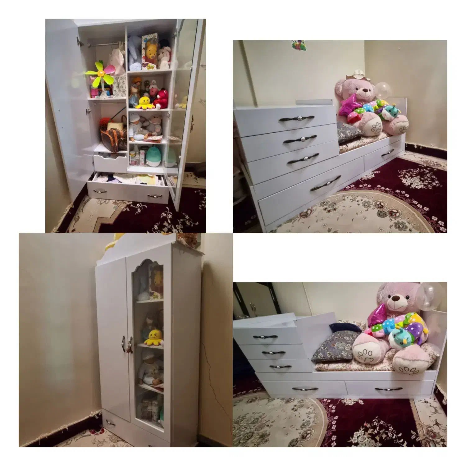 فروش کمد و تخت نوجوان، نو ،تمیز و با کیفیت|تخت و سرویس خواب|بروجن, |دیوار