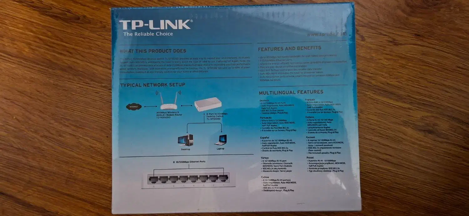 سوئیچ شبکه ۸ پورت Tp-link|مودم و تجهیزات شبکه|بندر انزلی, اطبا|دیوار