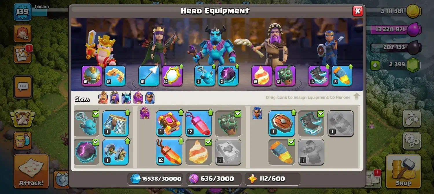 اکانت کلش تاون ۱۳ مکس|کنسول، بازی ویدئویی و آنلاین|اصفهان, شهرک کاوه|دیوار