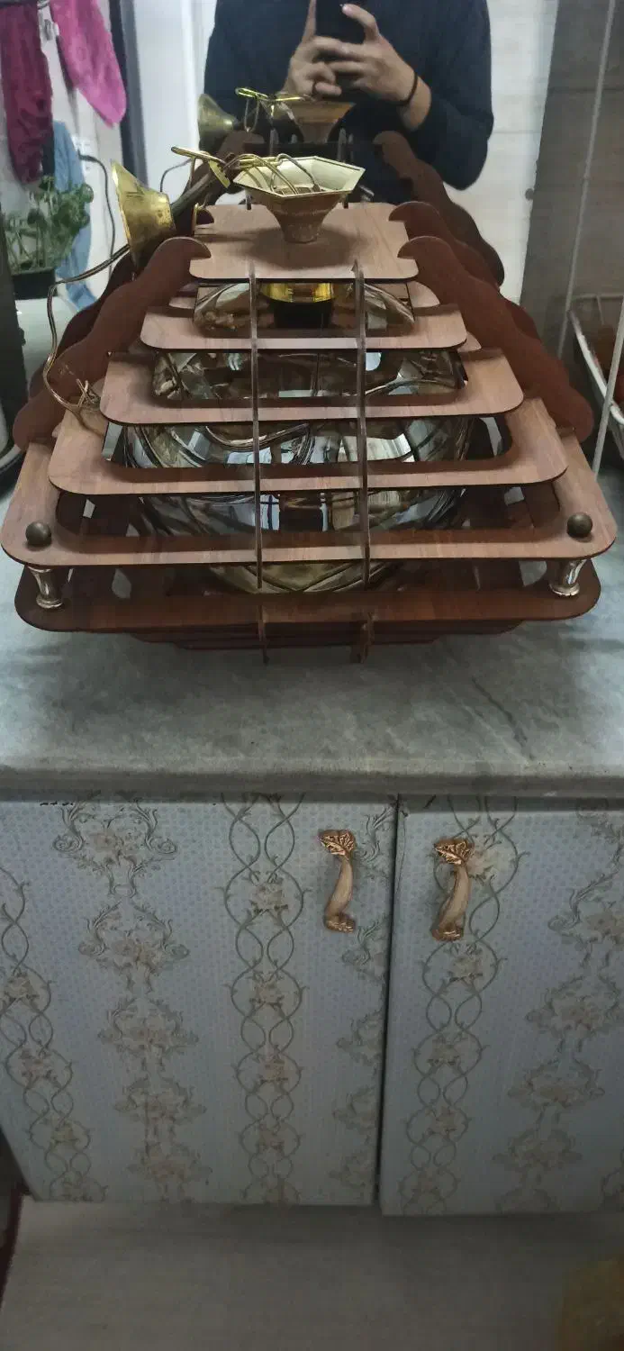 لوستر چوبی|لوستر و چراغ آویز|چهاردانگه (تهران), |دیوار