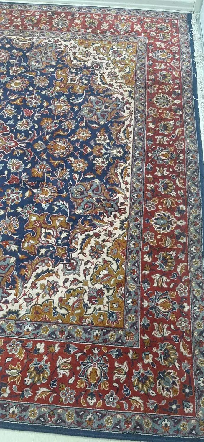 یک تخته فرش سورمه ای 2/5 × 3/5 مناسب برای باغ|فرش|بجنورد, |دیوار