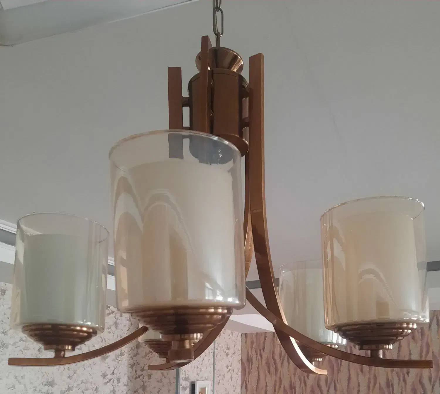 ۳عددلوستراستیل رنگ بژ|لوستر و چراغ آویز|فردیس, شهرک شهید حسینی|دیوار