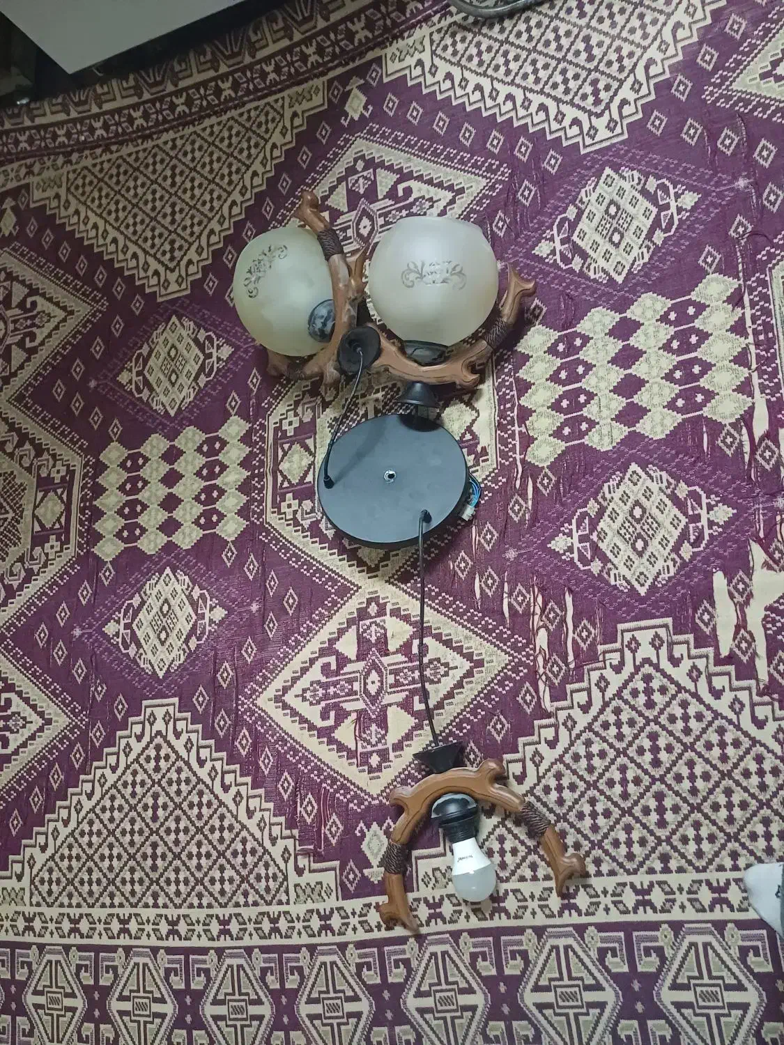 لوستر چوپی|لوستر و چراغ آویز|تهران, امام زاده حسن|دیوار