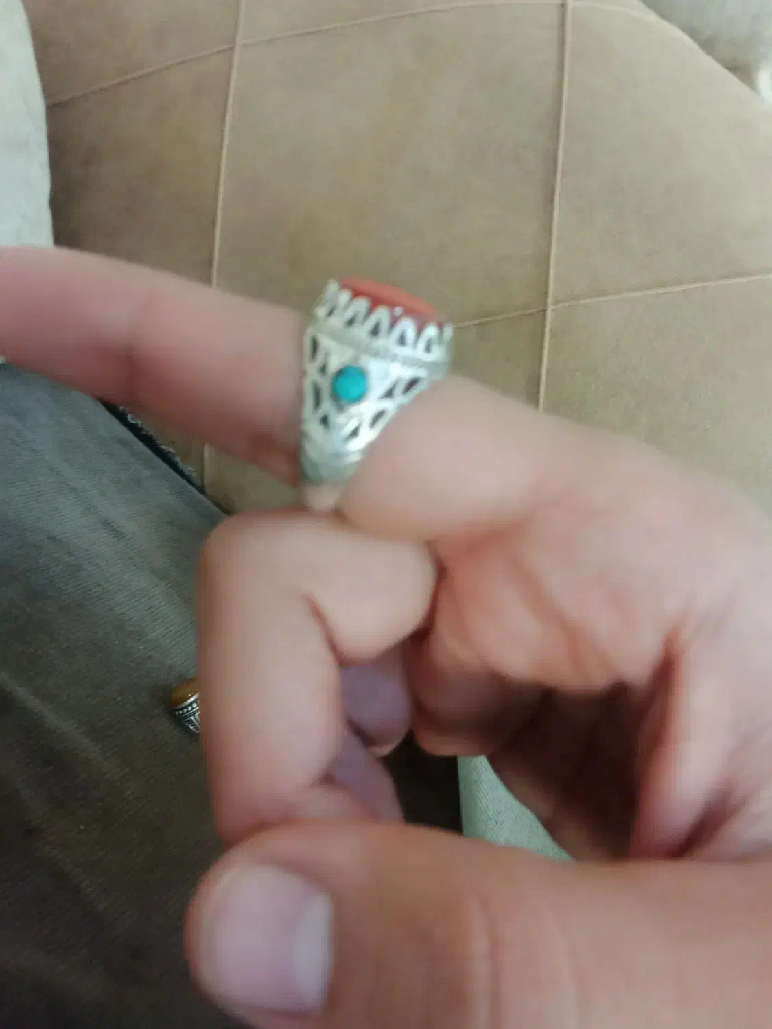 انگشتر نقره دست ساز|جواهرات|ابریشم, |دیوار