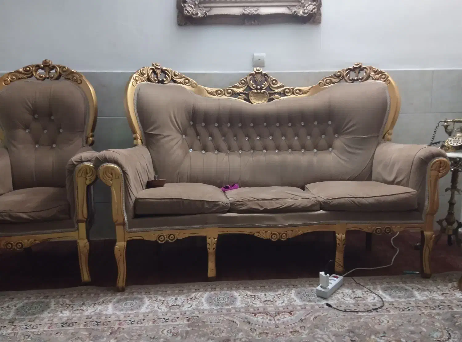 مبل سلطنتی چوب راش|مبلمان خانگی و میز عسلی|باقرشهر, |دیوار