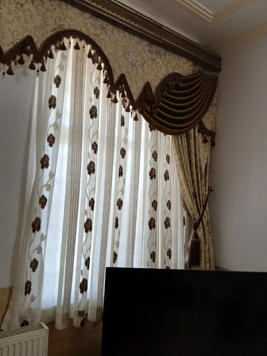 پرده حریر|پرده، رانر، رومیزی|یزد, |دیوار