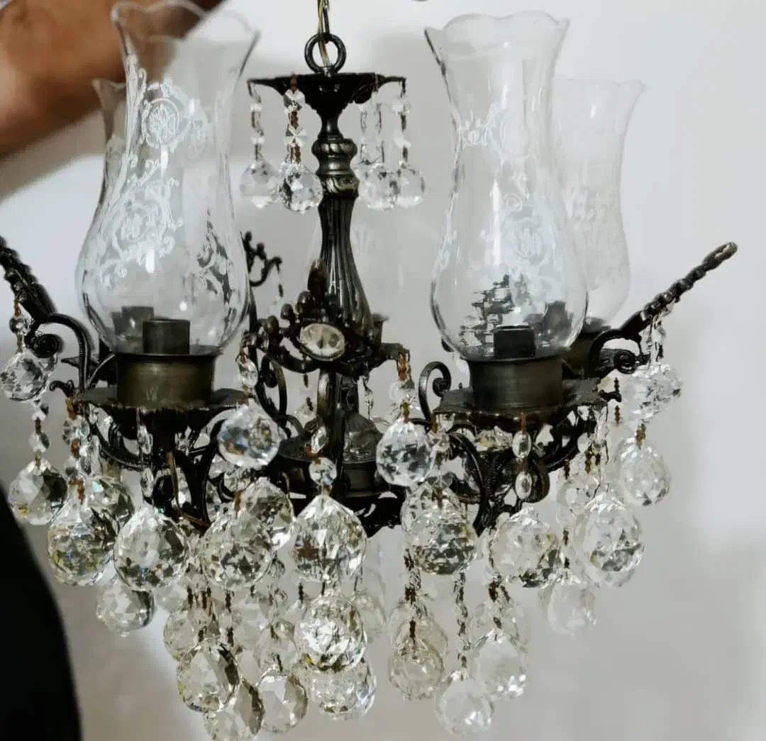 ۵عددلوستر برنز ۵شعله|لوستر و چراغ آویز|سنندج, |دیوار