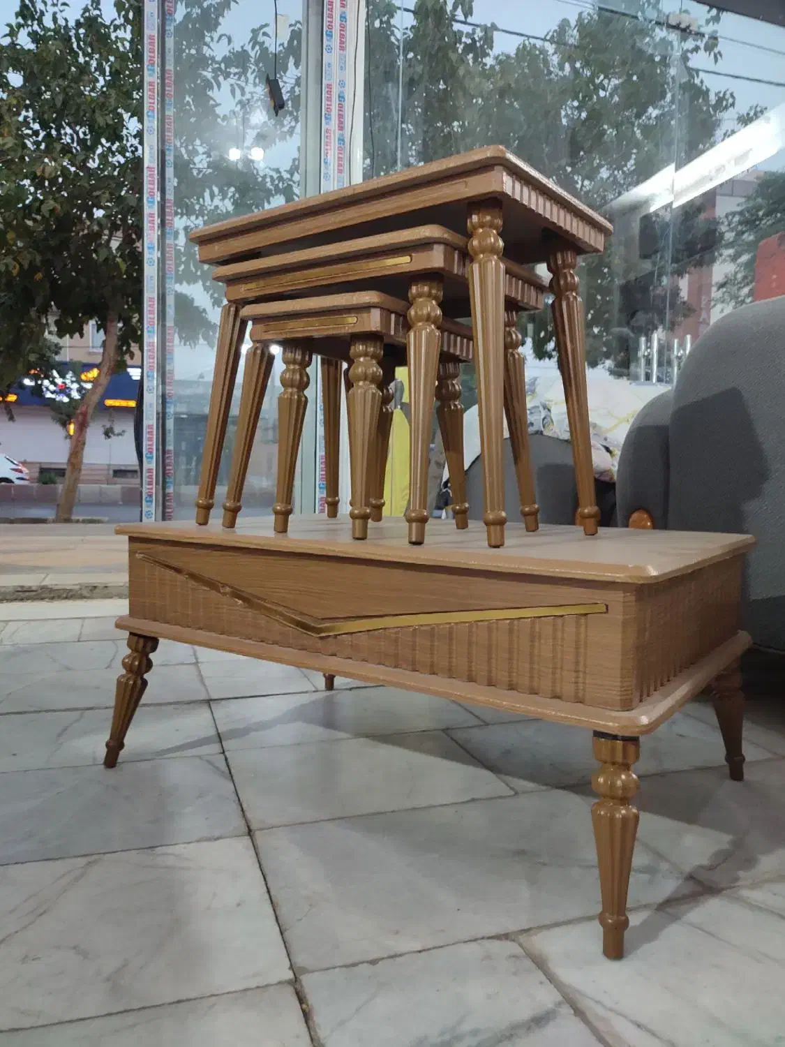 میز عسلی کارتنی 4تیکه//|مبلمان خانگی و میز عسلی|بم, |دیوار