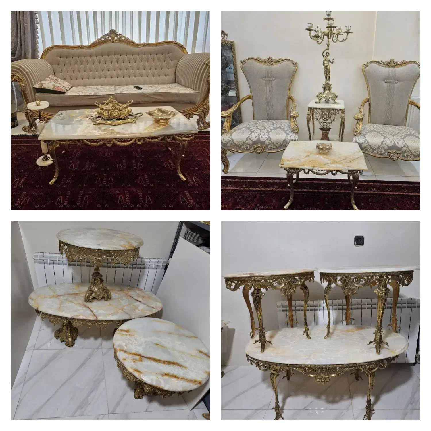 میز جلومبلی و عسلی برنجی برنزی قدیمی|مبلمان خانگی و میز عسلی|مشهد, آزادشهر|دیوار