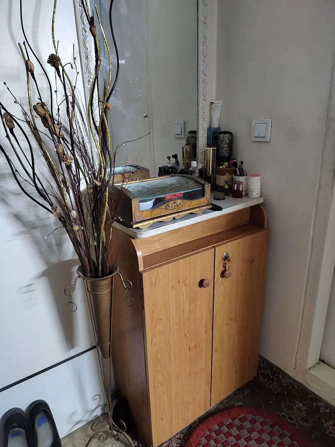 گل مصنوعی به همراه گلدان ایستاده|گل مصنوعی|ری, اقدسیه|دیوار