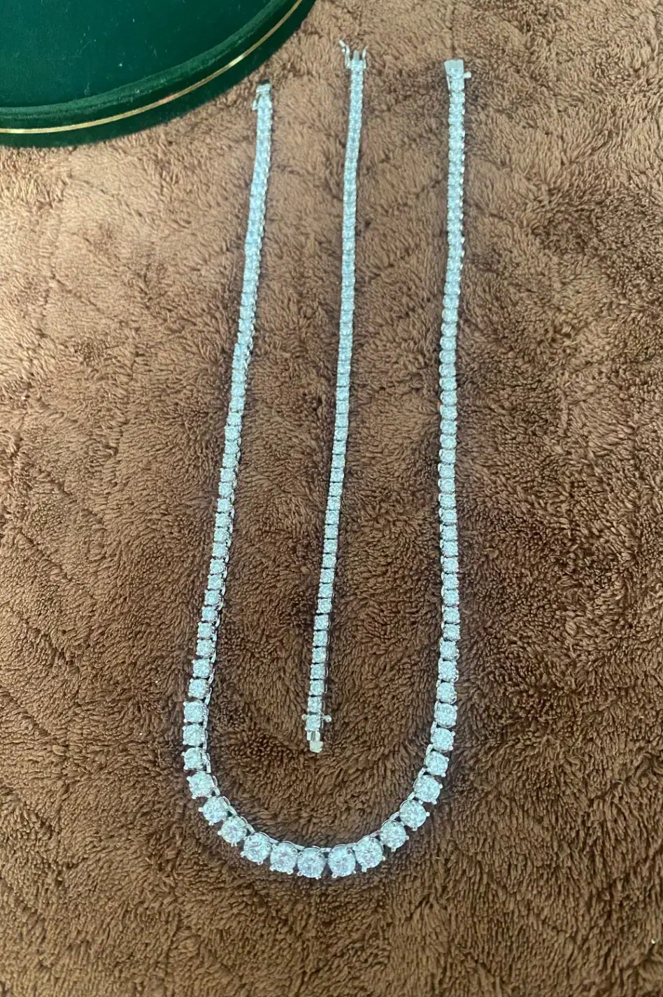 ست دستبندوگردنبندنقره تنیسی نو|جواهرات|تهران, آسمان|دیوار