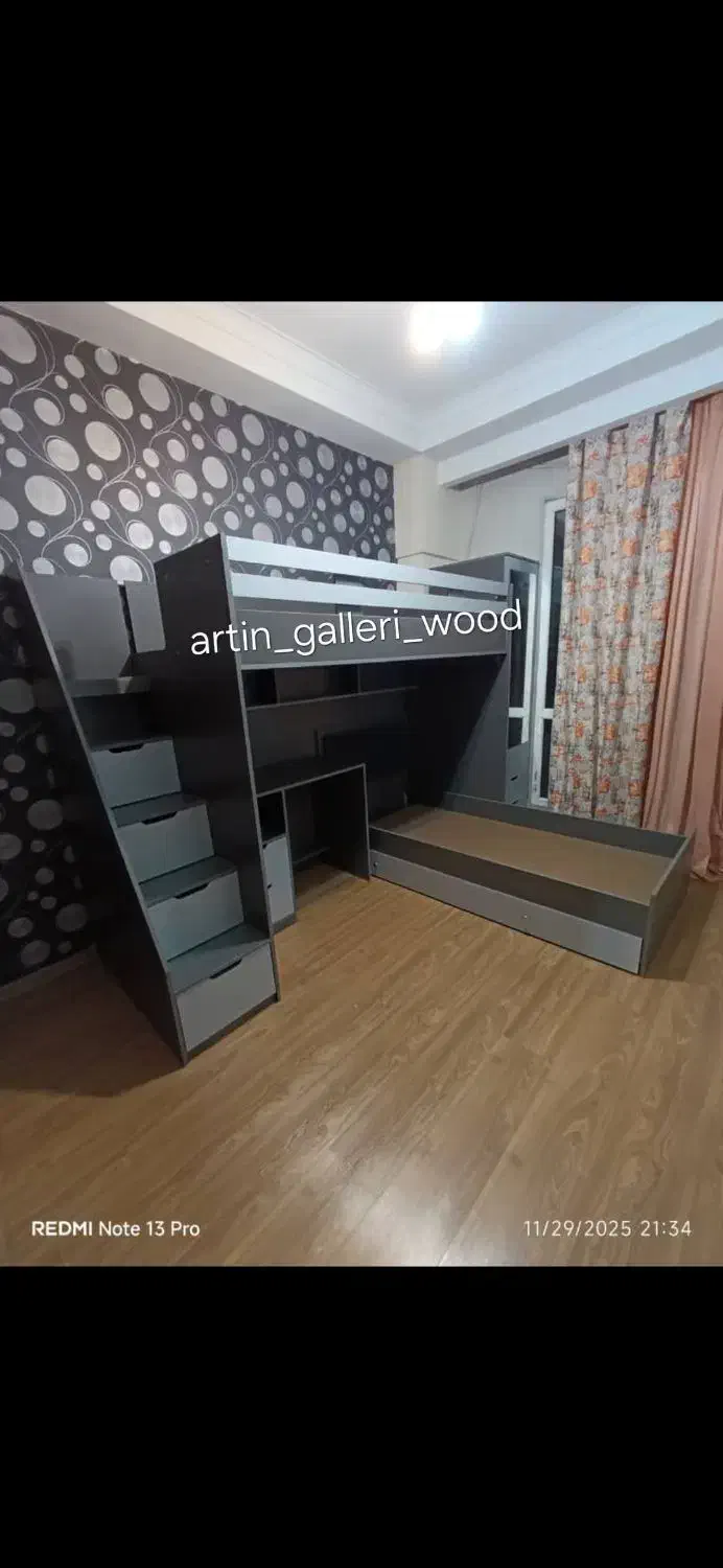 تخت تختخواب دو طبقه کمجا مدل گالاردو|تخت و سرویس خواب|تهران, جوانمردان (اندیشه)|دیوار