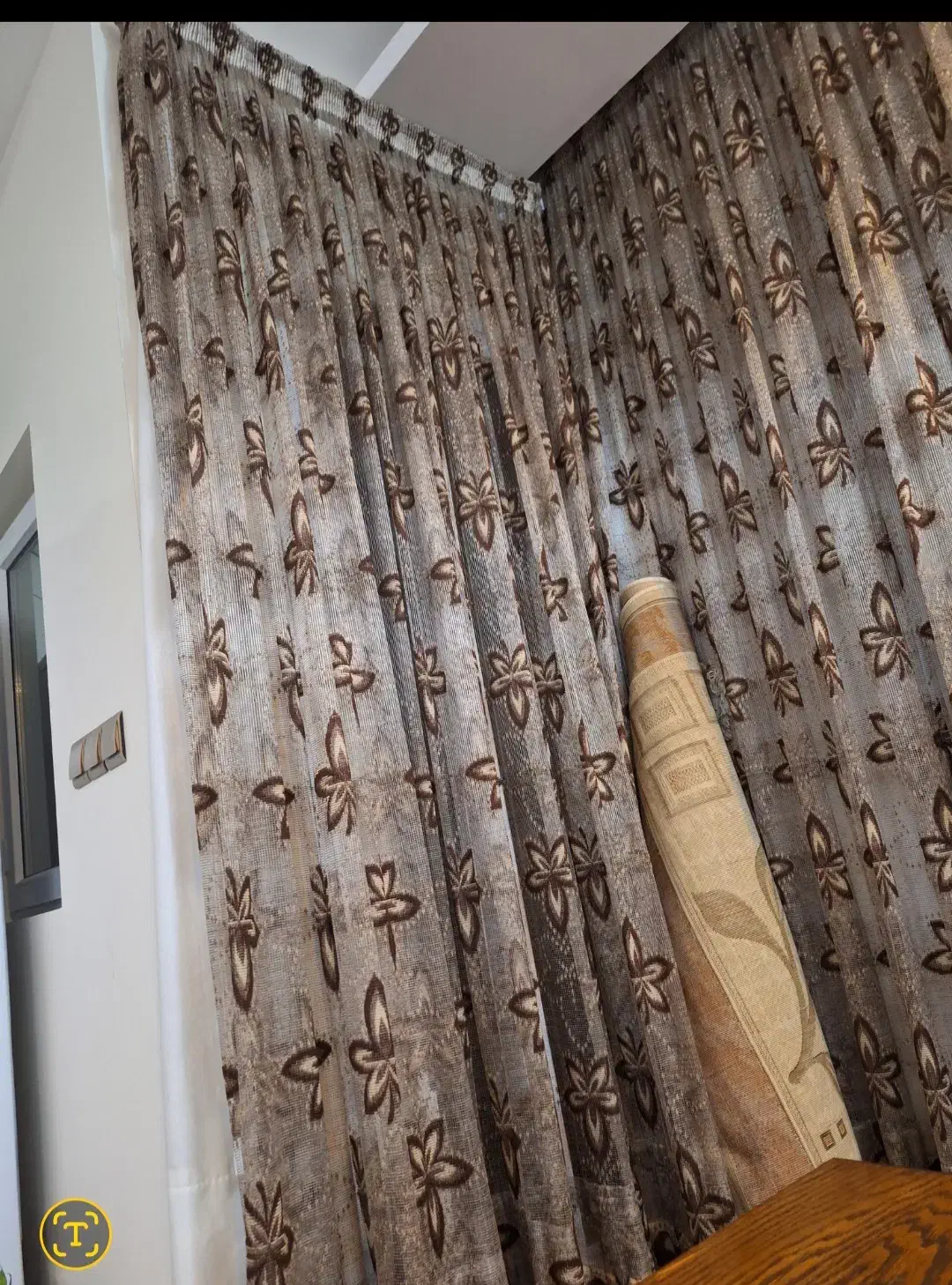 پرده و پشت پرده|پرده، رانر، رومیزی|مشهد, چهارچشمه|دیوار