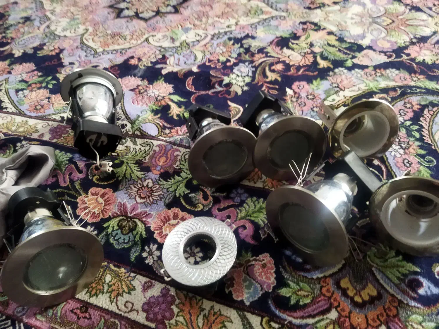 لباس کار وچراغ سقفی توکار کپسول گازcnj|لوستر و چراغ آویز|دزفول, |دیوار