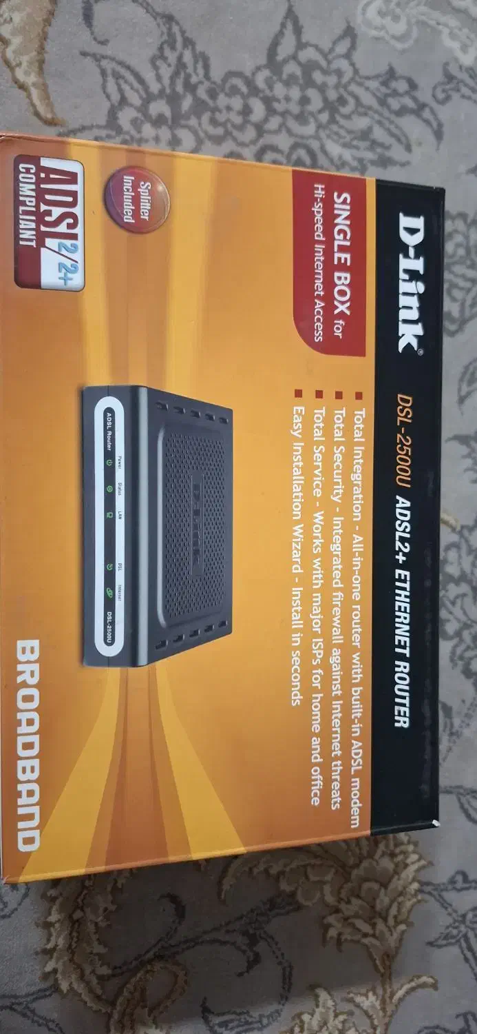 روتر adsl برند D-Link|مودم و تجهیزات شبکه|ری, علایین|دیوار