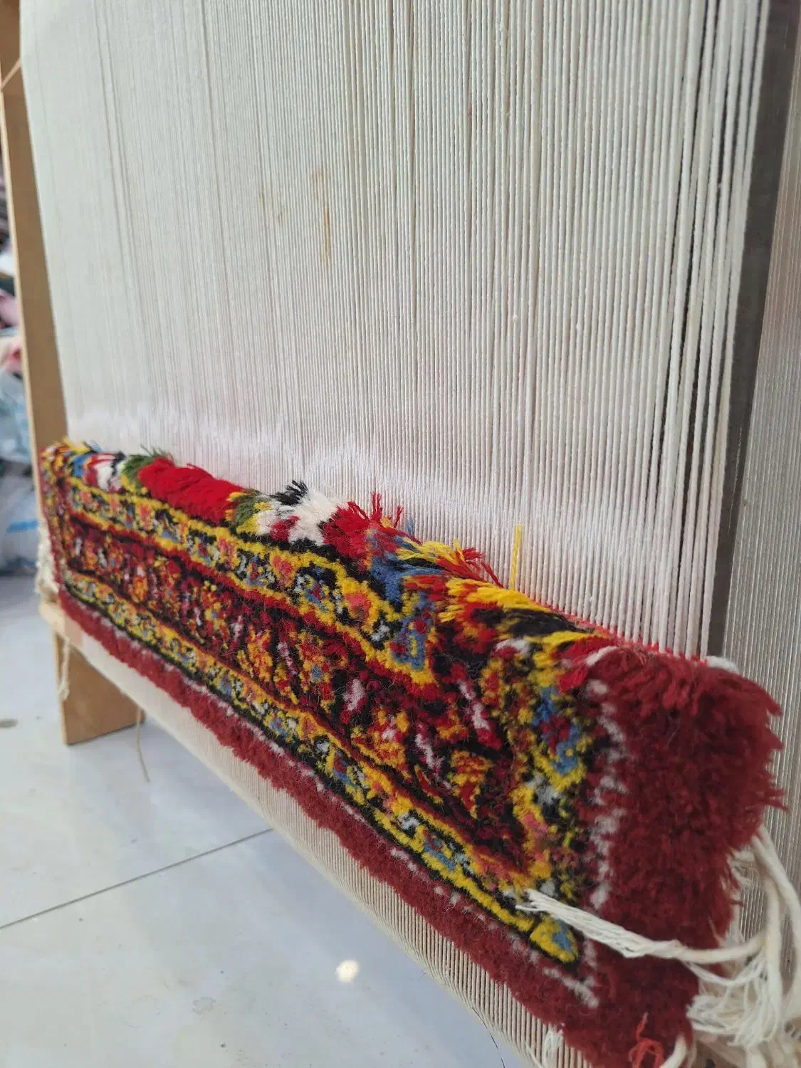 دار قالی دستباف در حد نو|فرش|میانه, |دیوار