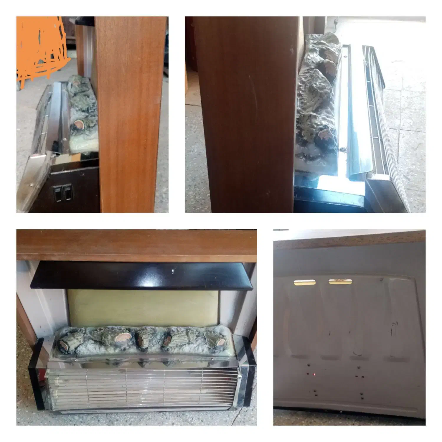 بخاری برقی مدل شومینه دو شعله. سالم|بخاری، هیتر، شومینه|یزد, |دیوار