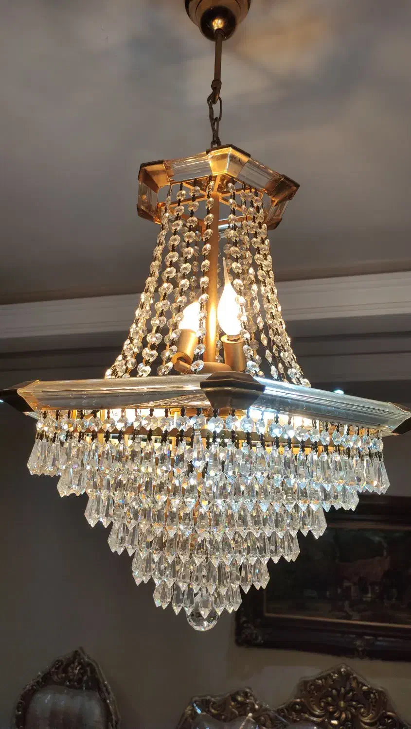 لوستر نینو کریستالی|لوستر و چراغ آویز|کرج, شهرک بنفشه|دیوار