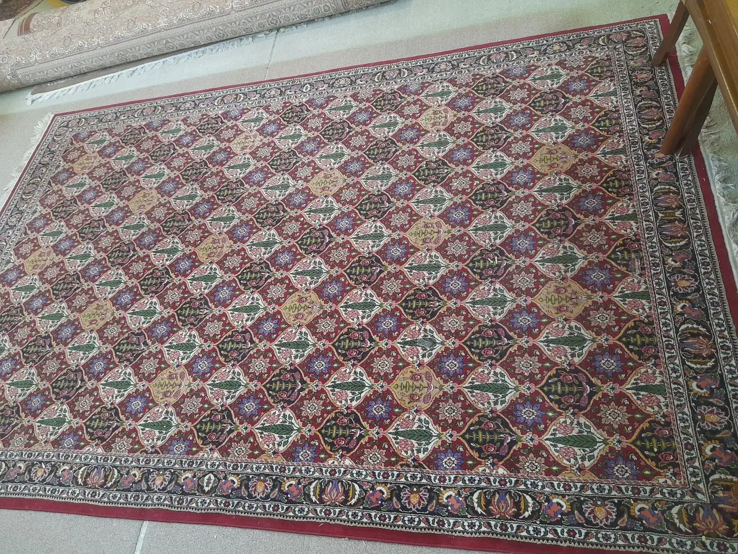 قالی ۶ متری طرح ایرانی قرمز در حد نو|فرش|اهواز, گلستان|دیوار