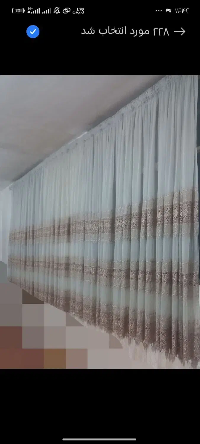 فروش پرده ۱۵ متری در حد نوع حراج فوری|پرده، رانر، رومیزی|چابهار, |دیوار