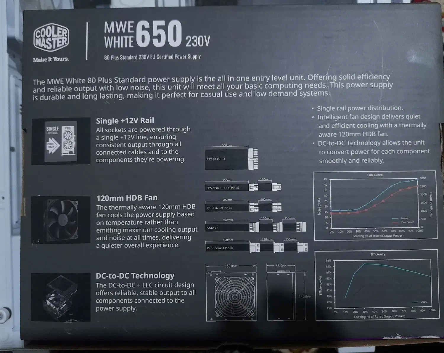 پاور 650W COOLER MASTER MWE WHITE|قطعات و لوازم جانبی رایانه|فولادشهر, مسکن مهر فولادشهر|دیوار