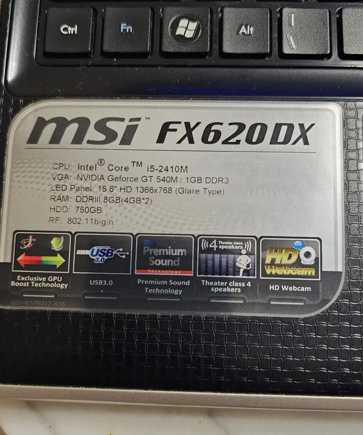 لپ تاپ MSI FX620DX|رایانه همراه|تهران, میرداماد|دیوار