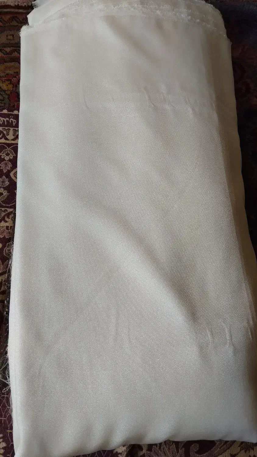 پرده‌ شاین حریر سفید براق|پرده، رانر، رومیزی|مراغه, |دیوار