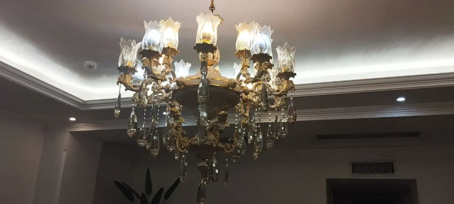 لوستر ۱۰ شاخه دوبل|لوستر و چراغ آویز|اسلام‌شهر, شهرک انبیا|دیوار