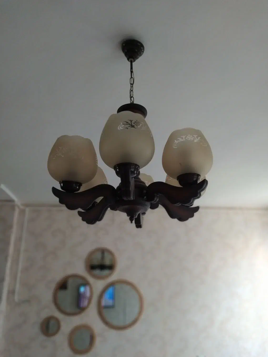 ست لوستر چوبی شیک|لوستر و چراغ آویز|کرمانشاه, |دیوار