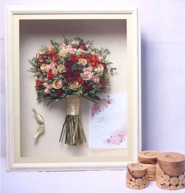 ماندگار کردن دسته گل عروس،...|گل مصنوعی|سنندج, |دیوار
