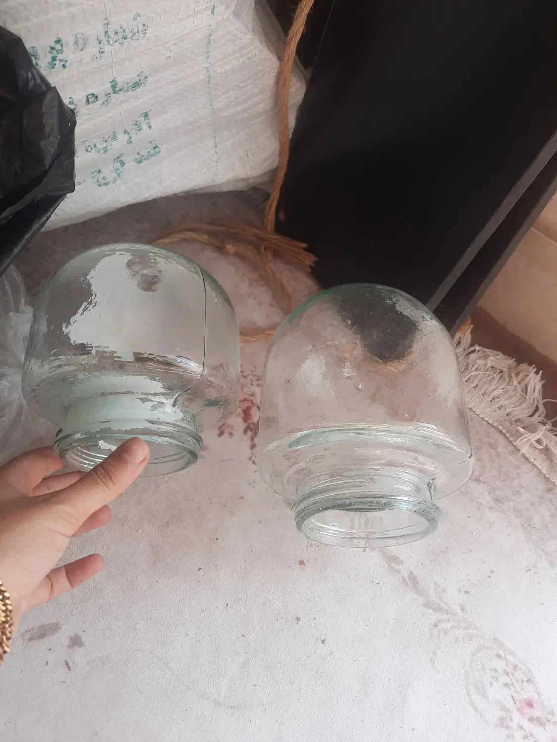 دوتا حباب چراغ قدیمی|لامپ و چراغ|تبریز, |دیوار